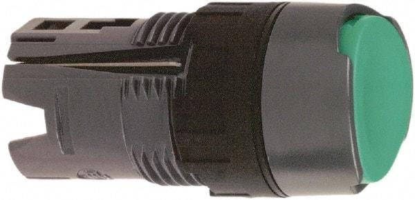 Schneider Electric - 16mm Mount Hole, Flush, Pushbutton Switch Only - Round, Green Pushbutton, Nonilluminated, Momentary (MO), Vibration Resistant - Apex Tool & Supply