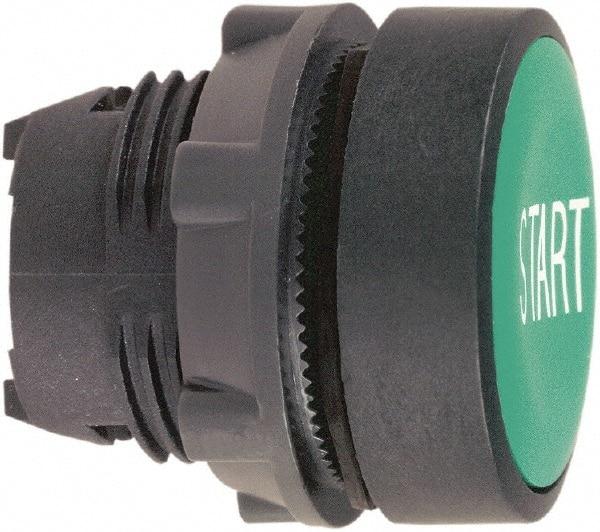 Schneider Electric - 22mm Mount Hole, Flush, Pushbutton Switch Only - Round, Green Pushbutton, Nonilluminated, Momentary (MO) - Apex Tool & Supply