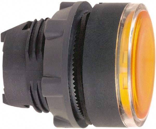 Schneider Electric - 22mm Mount Hole, Flush, Pushbutton Switch Only - Round, Orange Pushbutton, Illuminated, Maintained (MA) - Apex Tool & Supply