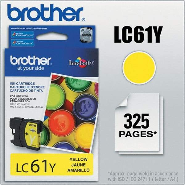Brother - Yellow Ink Cartridge - Use with Brother DCP-J140W, 165C, 375CW, 385C, 395CN, 585CW, MFC-250C, 255CW, 290C, 295CN, 490CW, 495CW, J615W, 775CW, 790CW, 795CW, 990CW - Apex Tool & Supply