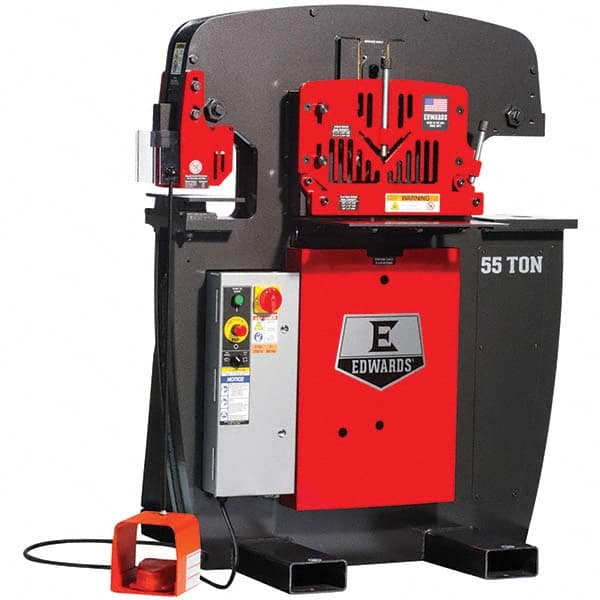Edwards Manufacturing - Ironworkers Throat Depth (Inch): 7 Punching Pressure (Ton): 55 - Apex Tool & Supply