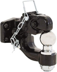 Buyers Products - 16,000 Lb Capacity, 6.86" Long, 2" Shank, Pintle Hook Hitch Drawbar with Ball - Vehicle Class Unrated, 9/16" Ball Hole Diam, 2" Ball Diam - Apex Tool & Supply