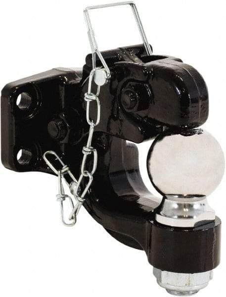 Buyers Products - 16,000 Lb Capacity, 6.86" Long, 2-5/16" Shank, Pintle Hook Hitch Drawbar with Ball - Vehicle Class Unrated, 9/16" Ball Hole Diam, 2-5/16" Ball Diam - Apex Tool & Supply