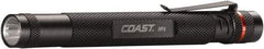 Coast Cutlery - White LED Bulb, 100 Lumens, Industrial/Tactical Flashlight - Black Aluminum Body, 2 AAA Batteries Included - Apex Tool & Supply