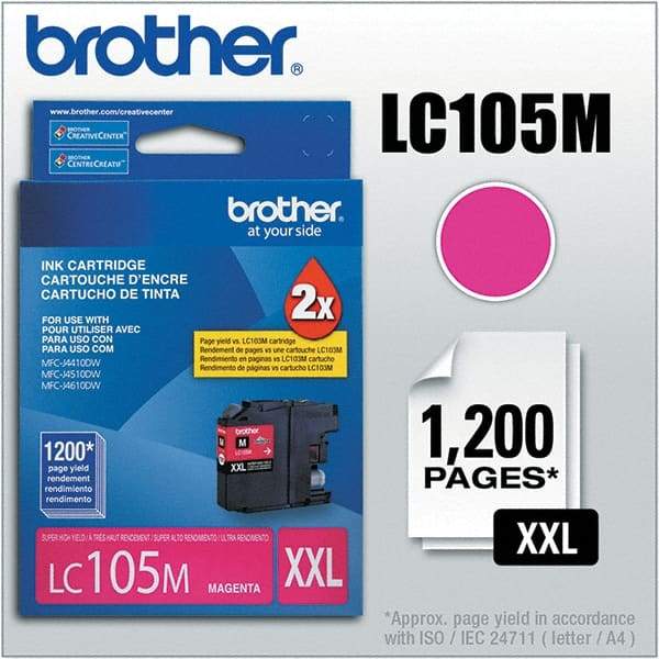 Brother - Magenta Ink Cartridge - Use with Brother MFC-J4310DW, J4410DW, J4510DW, J4610DW, J4710DW, J6520DW, J6720DW, J6920DW - Apex Tool & Supply
