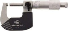 Mahr - 175 to 200mm Range, 0.01mm Graduation, Mechanical Outside Micrometer - Ratchet Stop Thimble - Apex Tool & Supply