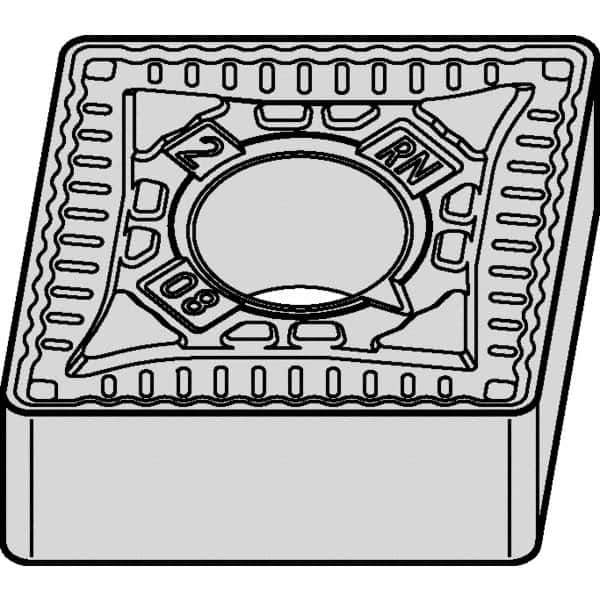 Kennametal - CNMG544 RN Grade KCPK05 Carbide Turning Insert - Al2O3 Finish, 80° Diamond, 5/8" Inscr Circle, 1/4" Thick, 1/16" Corner Radius - Apex Tool & Supply