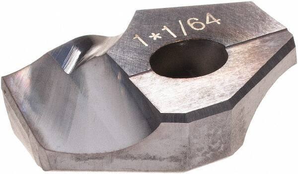 Hertel - Series HMD, 1-1/64" Diam Grade HC225MD 140° Replaceable Drill Tip - Carbide, TiCN Finish - Apex Tool & Supply