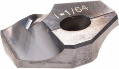 Hertel - Series HMD, 1-1/64" Diam Grade HC225MD 140° Replaceable Drill Tip - Carbide, TiCN Finish - Apex Tool & Supply