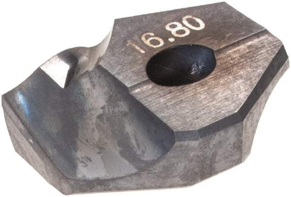 Hertel - Series HMD, 16.8mm Diam Grade HC225MD 140° Replaceable Drill Tip - Carbide, TiCN Finish - Apex Tool & Supply