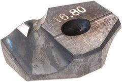 Hertel - Series HMD, 16.8mm Diam Grade HC225MD 140° Replaceable Drill Tip - Carbide, TiCN Finish - Apex Tool & Supply