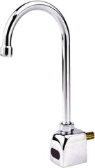 SANI-LAV - Single Hole Electronic Faucet Complete Kit - Powered by 120 VAC, Gooseneck Spout, Single Hole Mounting Centers - Apex Tool & Supply