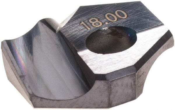 Hertel - Series HMD, 18mm Diam Grade HC125MD 140° Replaceable Drill Tip - Carbide, TiAlN Finish - Apex Tool & Supply