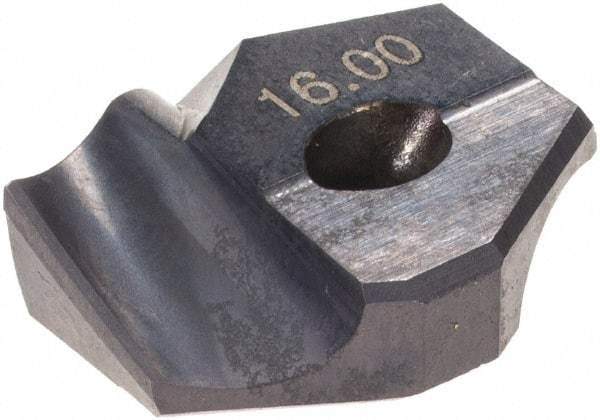Hertel - Series HMD, 16mm Diam Grade HC125MD 140° Replaceable Drill Tip - Carbide, TiAlN Finish - Apex Tool & Supply