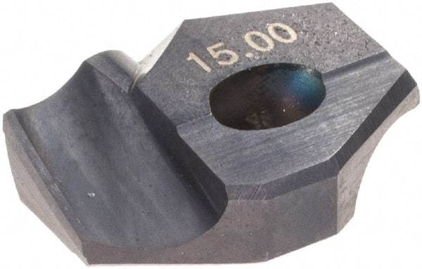 Hertel - Series HMD, 15mm Diam Grade HC125MD 140° Replaceable Drill Tip - Carbide, TiAlN Finish - Apex Tool & Supply