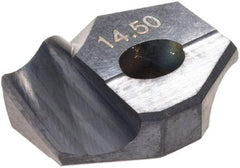 Hertel - Series HMD, 14.5mm Diam Grade HC125MD 140° Replaceable Drill Tip - Carbide, TiAlN Finish - Apex Tool & Supply