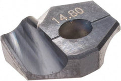 Hertel - Series HMD, 14.8mm Diam Grade HC125MD 140° Replaceable Drill Tip - Carbide, TiAlN Finish - Apex Tool & Supply