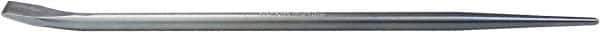 Mayhew - 15" OAL Straight Pry Bar - 1/2" Wide, Zinc Plated Steel - Apex Tool & Supply