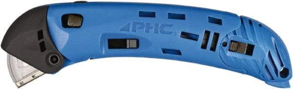 PHC - Springback Safety Cutter - Blue ABS Handle, 1 Blade Included - Apex Tool & Supply