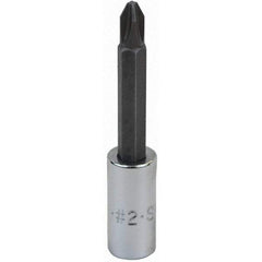 SK - Screwdriver & Drag Link Sockets - 3/8"DR #2X2 CHRM PHILLIPS SCRDRVR SCKT BIT - Apex Tool & Supply