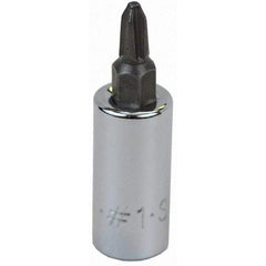 SK - Screwdriver & Drag Link Sockets - 3/8"DR #1 CHRM PHILLIPS SCRDRVR SCKT BIT - Apex Tool & Supply