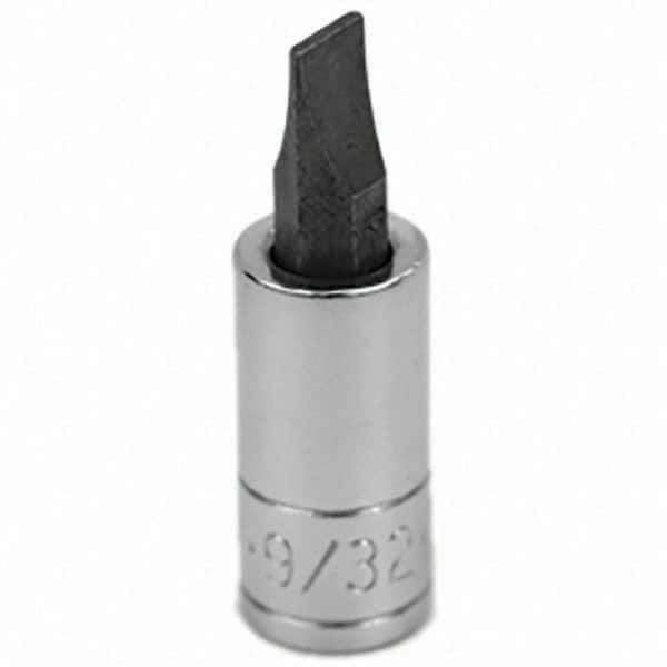 SK - Screwdriver & Drag Link Sockets - 3/8"DR 9/32" CHRM SLOTTED SCRDRVR SCKT BIT - Apex Tool & Supply