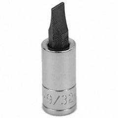 SK - Screwdriver & Drag Link Sockets - 3/8"DR 9/32" CHRM SLOTTED SCRDRVR SCKT BIT - Apex Tool & Supply