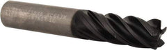Kennametal - 1/2", 5 Flute, Single End, Solid Carbide, 0.03" Corner Radius End Mill - 3" OAL, 38° Helix, Right Hand Flute, 1-1/4" LOC, Right Hand Cut - Apex Tool & Supply