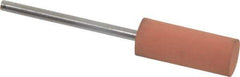 Value Collection - 8mm Max Diam x 20mm Long, Cylinder, Rubberized Point - Very Fine Grade, Ceramic, Mounted - Apex Tool & Supply