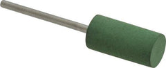 Value Collection - 10mm Max Diam x 20mm Long, Cylinder, Rubberized Point - Fine Grade, Ceramic, Mounted - Apex Tool & Supply