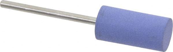Value Collection - 10mm Max Diam x 20mm Long, Cylinder, Rubberized Point - Very Fine Grade, Ceramic, Mounted - Apex Tool & Supply