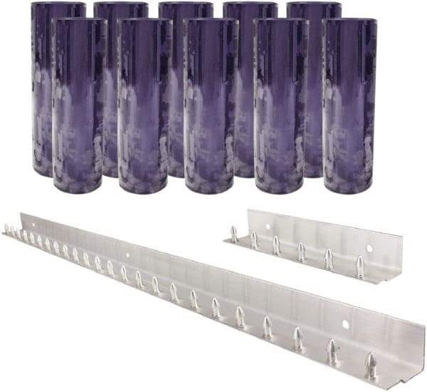 Aleco - 5' Door Width x 8' Door Height PVC Clear Smooth Strip Door Kit - Clear - Apex Tool & Supply
