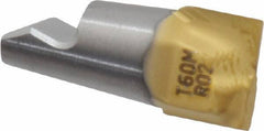 Seco - MM08 D03 Grade T60M Carbide Keyway Milling Tip Insert - TiAlN/TiN Finish, 2 Flutes, 0.307" Cutting Diam, 0.216" Depth of Cut, 0.267" Extension, 0.008" Cnr Rad - Apex Tool & Supply