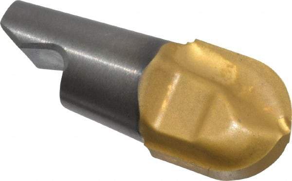 Seco - MM08 MD03 Grade T60M Carbide Ball Nose Milling Tip Insert - TiAlN/TiN Finish, 2 Flutes, 0.315" Cutting Diam, 0.322" Depth of Cut, 0.371" Extension, 0.157" Cnr Rad - Apex Tool & Supply