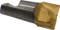 Seco - MM08 MD03 Grade T60M Carbide End Milling Tip Insert - TiAlN/TiN Finish, 2 Flutes, 0.315" Cutting Diam, 0.216" Depth of Cut, 0.268" Extension, 0.016" Cnr Rad - Apex Tool & Supply