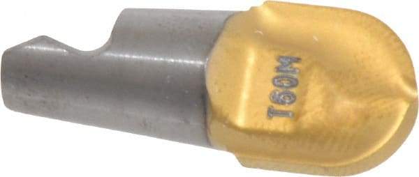 Seco - MM10 MD04 Grade T60M Carbide Ball Nose Milling Tip Insert - TiAlN/TiN Finish, 2 Flutes, 0.394" Cutting Diam, 0.403" Depth of Cut, 0.463" Extension, 0.197" Cnr Rad - Apex Tool & Supply
