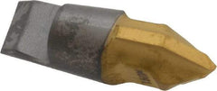 Seco - MM10 M03 Grade T60M Carbide Center Drill Milling Tip Insert - TiAlN/TiN Finish, 2 Flutes, 0.394" Cutting Diam, 0.197" Depth of Cut, 0.465" Extension, 0.217" Cnr Rad - Apex Tool & Supply