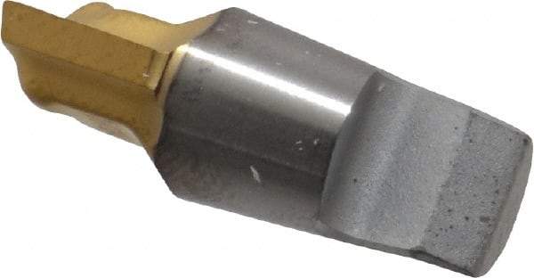 Seco - MM10 M03 Grade T60M Carbide End Milling Tip Insert - TiAlN/TiN Finish, 2 Flutes, 0.394" Cutting Diam, 0.27" Depth of Cut, 0.335" Extension - Apex Tool & Supply