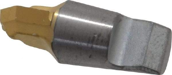 Seco - MM10 E03 Grade T60M Carbide Chamfer Milling Tip Insert - TiAlN/TiN Finish, 2 Flutes, 0.394" Cutting Diam, 0.102" Depth of Cut, 0.334" Extension, 0.173" Cnr Rad - Apex Tool & Supply