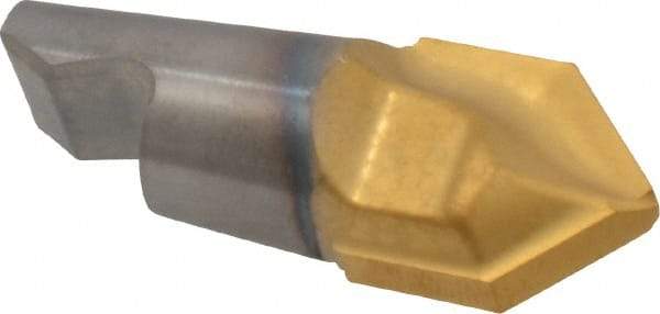 Seco - MM16 M06 Grade T60M Carbide Center Drill Milling Tip Insert - TiAlN/TiN Finish, 2 Flutes, 0.63" Cutting Diam, 0.315" Depth of Cut, 0.756" Extension, 0.339" Cnr Rad - Apex Tool & Supply