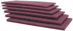 Norton - Very Fine Grade, Aluminum Oxide Hand Pad - Maroon, 6" Wide x 9" Long, Nonwoven - Apex Tool & Supply