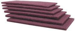 Norton - Very Fine Grade, Aluminum Oxide Hand Pad - Maroon, 6" Wide x 9" Long, Nonwoven - Apex Tool & Supply