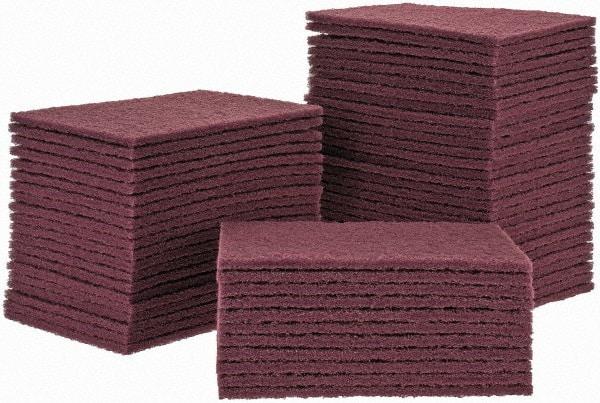 Merit Abrasives - Very Fine Grade, Aluminum Oxide Hand Pad - 6" Wide x 9" Long, Nonwoven - Apex Tool & Supply