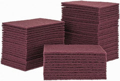 Merit Abrasives - Very Fine Grade, Aluminum Oxide Hand Pad - 6" Wide x 9" Long, Nonwoven - Apex Tool & Supply