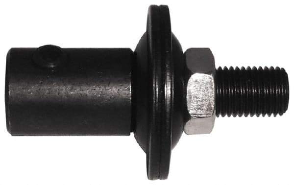 Value Collection - 2" Long x 1-1/4" Diam x 1/2-20 Thread Size Motor Arbor - 1/2" Max Wheel Width, Compatible with 3/8" Shaft Diam, 3/8" Hole Size - Apex Tool & Supply