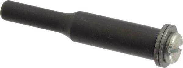Value Collection - 3/16" Hole, Screw Lock Wheel Mandrel - 2" OAL, 1/2" Max Wheel Width, 1/4" Shank Diam - Apex Tool & Supply