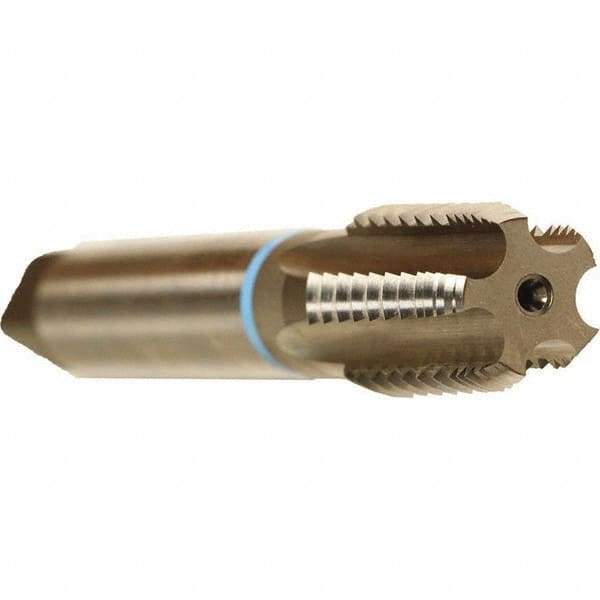Emuge - Bright Finish, Cobalt, Interrupted Thread Pipe Tap - 6.299 Inch Overall Length, 1-3/4 Inch Thread Length, 0.84 Inch Square Size, Series KEG - Apex Tool & Supply