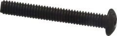 Value Collection - #8-32 UNC Hex Socket Drive, Button Screw - Alloy Steel, Black Oxide Finish, Fully Threaded, 1-1/4" Length Under Head - Apex Tool & Supply