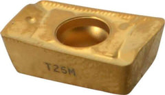 Seco - APKX1604 ME12 Grade T25M Carbide Milling Insert - TiCN/TiC/TiCN/TiN Finish, 0.223" Thick, 0.031" Corner Radius - Apex Tool & Supply