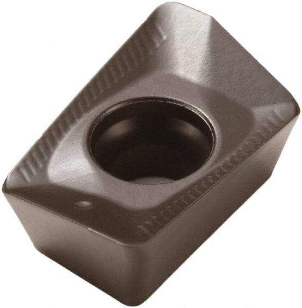 Seco - XOMX120408 ME08 Grade T350M Carbide Milling Insert - TiCN/Al2O3 Finish, 0.187" Thick, 0.031" Corner Radius - Apex Tool & Supply